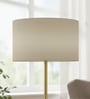 18-Inch Cream Fabric Drum Lampshade