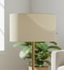 18-Inch Cream Fabric Drum Lampshade