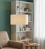 18-Inch Cream Fabric Drum Pendant Light
