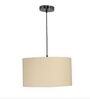 18-Inch Cream Fabric Drum Pendant Light
