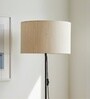 18-Inch Cream Texture Fabric Drum Lampshade