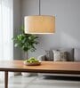 18-Inch Cream Texture Fabric Drum Pendant Light