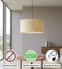 18-Inch Cream Texture Fabric Drum Pendant Light