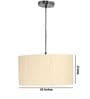 18-Inch Cream Texture Fabric Drum Pendant Light