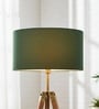 18-Inch Dark Green Fabric Drum Lampshade