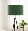 18-Inch Dark Green Fabric Drum Lampshade