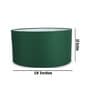 18-Inch Dark Green Fabric Drum Lampshade
