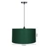 18-Inch Dark Green Fabric Drum Pendant Light, Modern Hanging Ceiling Lamp