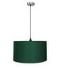 18-Inch Dark Green Fabric Drum Pendant Light