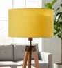18-Inch Dark Yellow Fabric Drum Lampshade