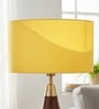 18-Inch Dark Yellow Fabric Drum Lampshade