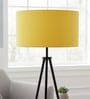 18-Inch Dark Yellow Fabric Drum Lampshade