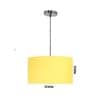18-Inch Dark Yellow Fabric Drum Pendant Light