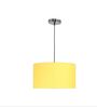 18-Inch Dark Yellow Fabric Drum Pendant Light
