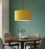 18-Inch Dark Yellow Fabric Drum Pendant Light