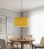 18-Inch Dark Yellow Fabric Drum Pendant Light