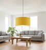 18-Inch Dark Yellow Fabric Drum Pendant Light