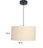 18-Inch Flex Fabric Drum Pendant Light, Modern Hanging Ceiling Lamp