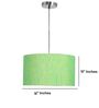 18-Inch Green Texture Fabric Drum Pendant Light