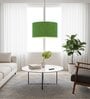18-Inch Green Texture Fabric Drum Pendant Light