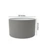 18-Inch Grey Fabric Drum Lampshade