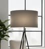 18-Inch Grey Fabric Drum Lampshade