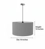 18-Inch Grey Fabric Drum Pendant Light