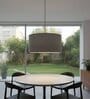 18-Inch Grey Fabric Drum Pendant Light