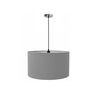 18-Inch Grey Fabric Drum Pendant Light