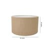 18-Inch Natural Jute Fabric Drum Lampshade