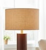 18-Inch Natural Jute Fabric Drum Lampshade