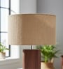 18-Inch Natural Jute Fabric Drum Lampshade