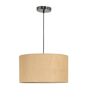 18-Inch Natural Jute Fabric Drum Pendant Light