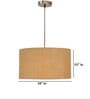 18-Inch Natural Jute Fabric Drum Pendant Light