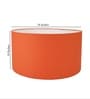 18-Inch Orange Fabric Drum Lampshade