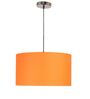 18-Inch Orange Fabric Drum Pendant Light