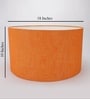 18-Inch Orange Texture Fabric Drum Lampshade