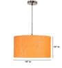 18-Inch Orange Texture Fabric Drum Pendant Light