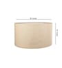 18-Inch Premium Jute Fabric Drum Lampshade