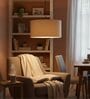 18-Inch Premium Jute Fabric Drum Pendant Light, Modern Hanging Ceiling Lamp