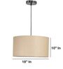 18-Inch Premium Jute Fabric Drum Pendant Light