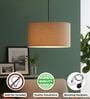 18-Inch Premium Jute Fabric Drum Pendant Light
