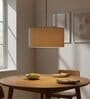 18-Inch Premium Jute Fabric Drum Pendant Light, Modern Hanging Ceiling Lamp