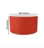 18-Inch Red Texture Fabric Drum Lampshade