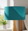 18-Inch Teal Fabric Drum Lampshade
