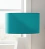 18-Inch Teal Fabric Drum Lampshade