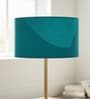 18-Inch Teal Fabric Drum Lampshade