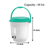 18 Ltrs Green Plastic Bucket