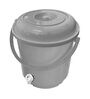 18 Ltrs Grey Plastic Bucket (Set of  2)