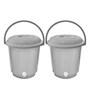 18 Ltrs Grey Plastic Bucket (Set of  2)